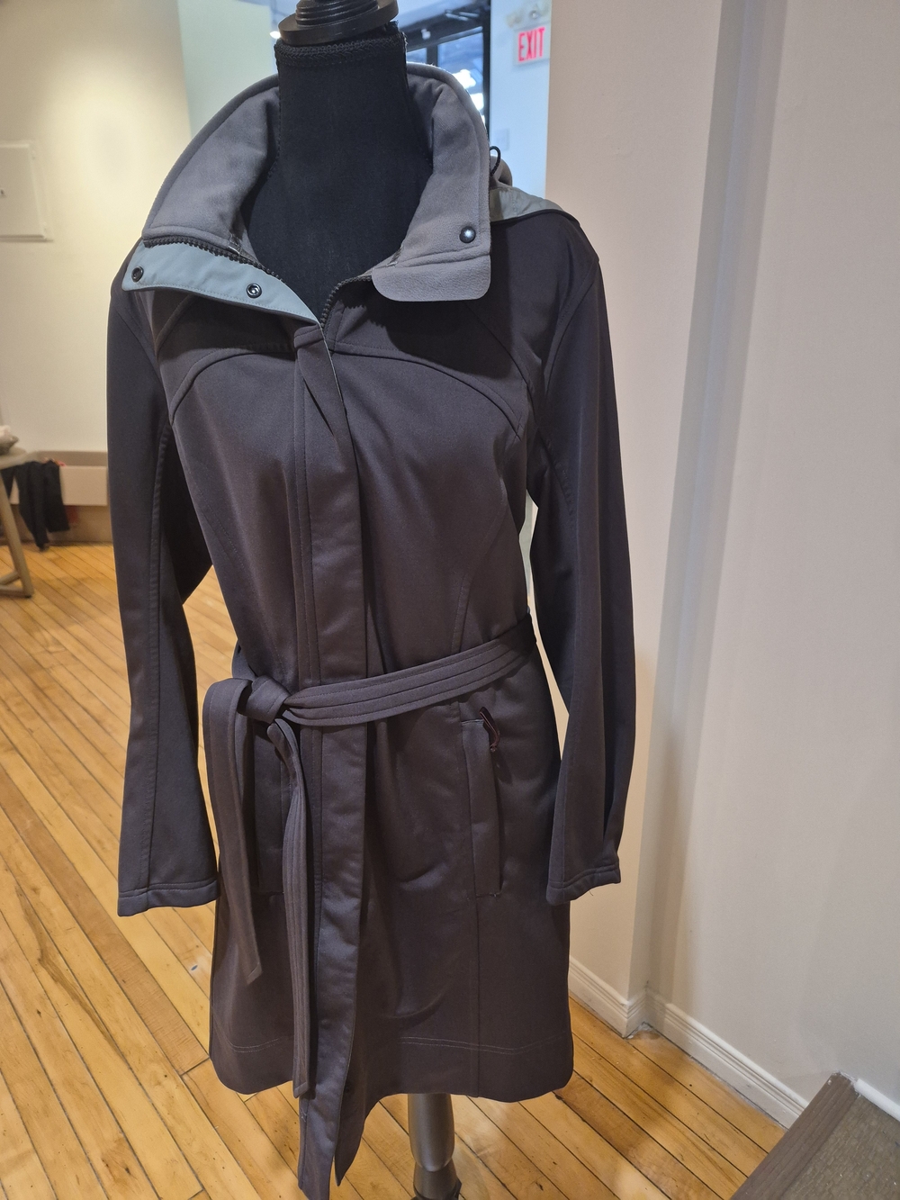 Lululemon athletica Dark Grey Belted "Apres" Jacket
